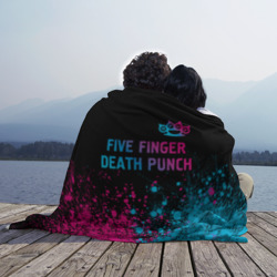 Плед 3D Five Finger Death Punch - neon gradient посередине - фото 2