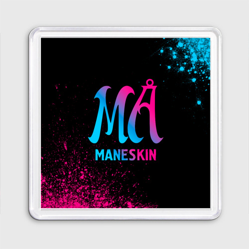 Магнит 55*55 Maneskin - neon gradient