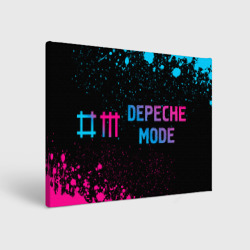 Холст прямоугольный Depeche Mode - neon gradient по-горизонтали