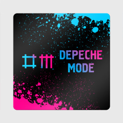 Магнит виниловый Квадрат Depeche Mode - neon gradient по-горизонтали