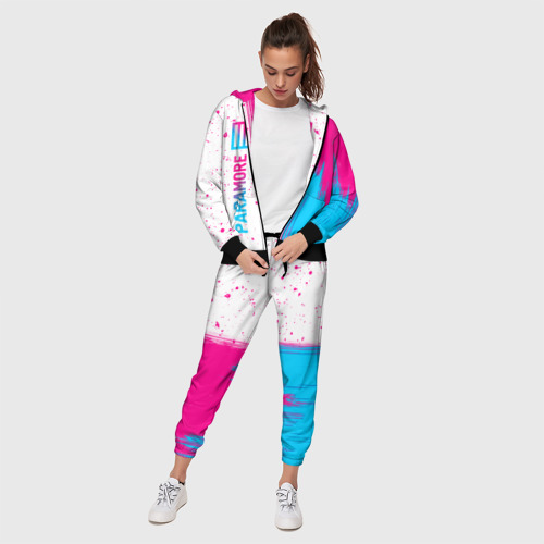 Женский костюм 3D Paramore neon gradient style по-вертикали, цвет черный - фото 3