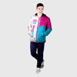 Мужская куртка 3D Paramore neon gradient style по-вертикали - фото 2