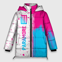 Женская зимняя куртка Oversize Paramore neon gradient style по-вертикали