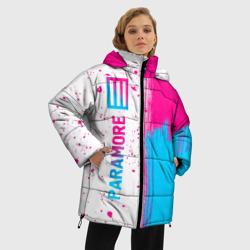 Женская зимняя куртка Oversize Paramore neon gradient style по-вертикали - фото 2