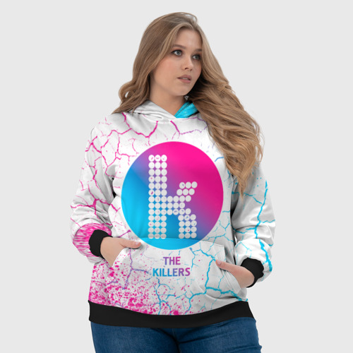 Женская толстовка 3D The Killers neon gradient style, цвет 3D печать - фото 6