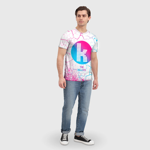 Мужская футболка 3D The Killers neon gradient style, цвет 3D печать - фото 5