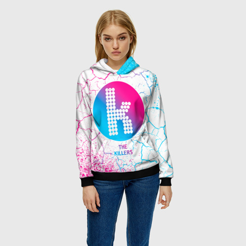 Женская толстовка 3D The Killers neon gradient style, цвет 3D печать - фото 3