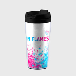 Термокружка-непроливайка In Flames neon gradient style посередине