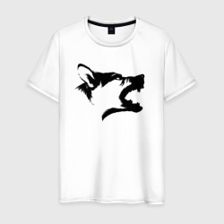 Злобный пёс в профиль – Мужская футболка хлопок с принтом купить со скидкой в -20%