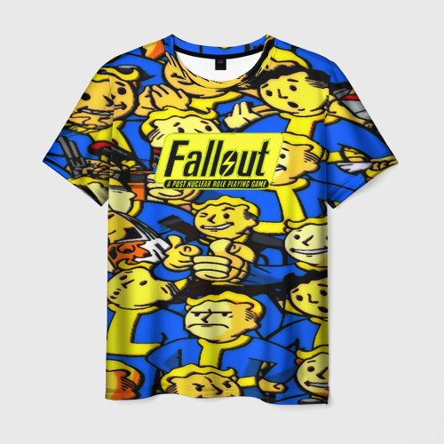 Мужская футболка 3D Fallout logo game, цвет 3D печать