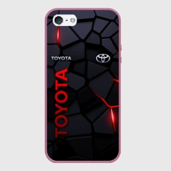 Чехол для iPhone 5/5S матовый Toyota - плиты с эффектом свечения