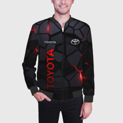 Мужской бомбер 3D Toyota - плиты с эффектом свечения - фото 2