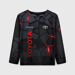 Детский лонгслив 3D Toyota - плиты с эффектом свечения