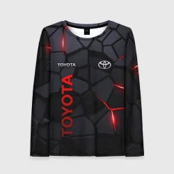 Женский лонгслив 3D Toyota - плиты с эффектом свечения