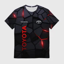 Мужская футболка 3D Toyota - плиты с эффектом свечения