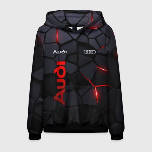 Мужская толстовка 3D Audi - плиты с эффектом свечения