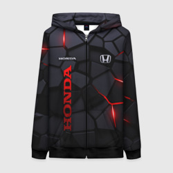 Женская толстовка 3D на молнии Honda - плиты с эффектом свечения
