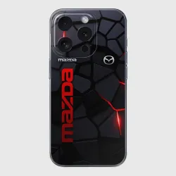 Чехол для iPhone 15 Pro силиконовый с защитой камеры Mazda - плиты с эффектом свечения