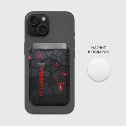 Картхолдер Magsafe магнитный Mitsubishi - плиты с эффектом свечения - фото 2