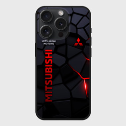 Чехол силиконовый для Apple iPhone 15 Pro матовый Mitsubishi - плиты с эффектом свечения