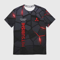 Мужская футболка 3D Mitsubishi - плиты с эффектом свечения