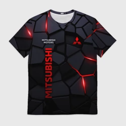 Мужская футболка 3D Mitsubishi - плиты с эффектом свечения