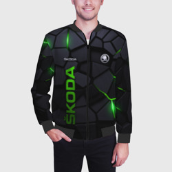 Мужской бомбер 3D Skoda - плиты с эффектом свечения - фото 2