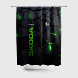 Штора 3D для ванной Skoda - плиты с эффектом свечения