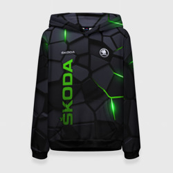 Женская толстовка 3D Skoda - плиты с эффектом свечения