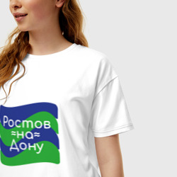 Женская футболка хлопок Oversize Ростов на Дону - фото 2