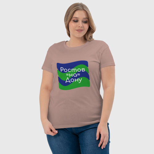 Женская футболка хлопок с принтом Ростов на Дону, фото #4