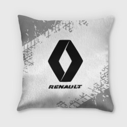 Подушка 3D Renault speed на светлом фоне со следами шин