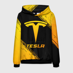 Мужская толстовка 3D Tesla - gold gradient