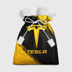 Подарочный 3D мешок Tesla - gold gradient