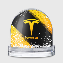 Игрушка Снежный шар Tesla - gold gradient