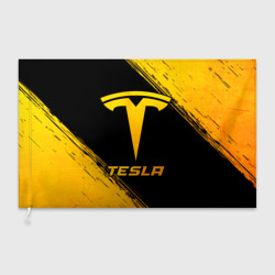 Флаг 3D Tesla - gold gradient