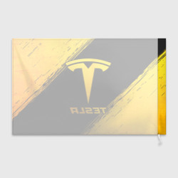 Флаг 3D Tesla - gold gradient - фото 2