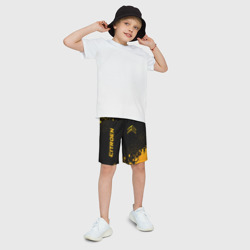 Детские спортивные шорты 3D Citroen - gold gradient вертикально - фото 2