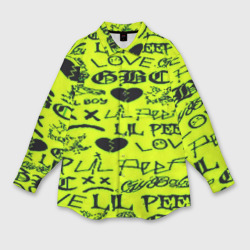 Женская рубашка oversize 3D Lil peep кислотный стиль