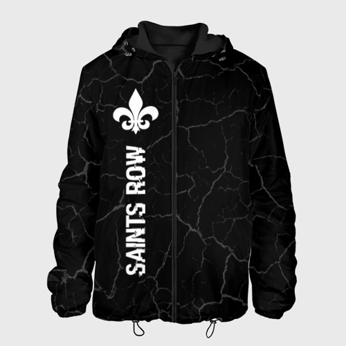 Мужская куртка 3D Saints Row glitch на темном фоне по-вертикали, цвет 3D печать