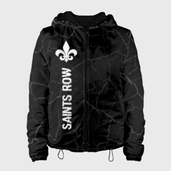 Женская куртка 3D Saints Row glitch на темном фоне по-вертикали