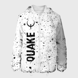 Мужская куртка 3D Quake glitch на светлом фоне по-вертикали