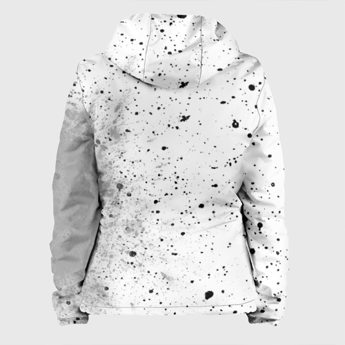 Женская куртка 3D Quake glitch на светлом фоне по-вертикали, цвет белый - фото 2