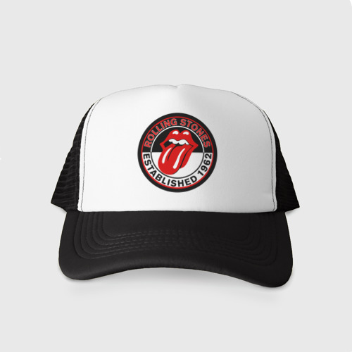 Кепка тракер с сеткой Rolling Stones established 1962 rock, цвет черный