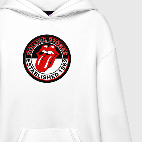 Худи SuperOversize хлопок Rolling Stones established 1962, цвет белый - фото 3