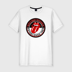 Мужская футболка хлопок Slim Rolling Stones established 1962