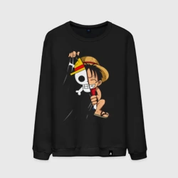 Мужской свитшот хлопок One Piece Луффи флаг