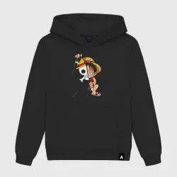 Мужская толстовка хлопок One Piece Луффи флаг
