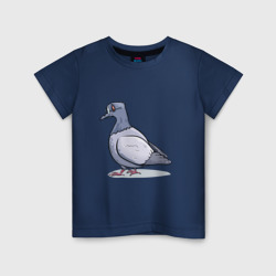 Ученый голубь – Детская футболка хлопок с принтом купить со скидкой в -20%