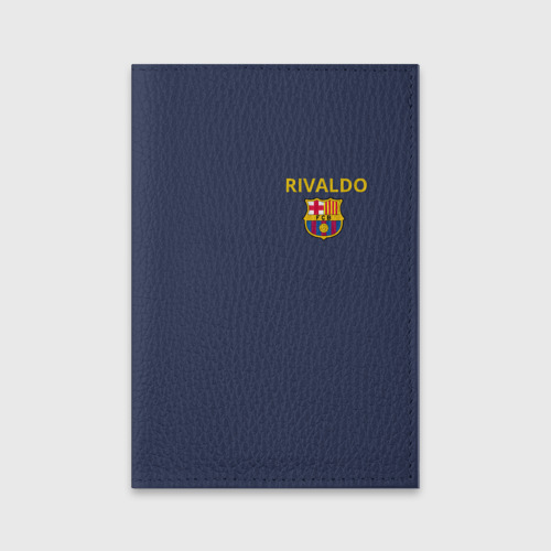Обложка для паспорта матовая кожа Ривалдо - клуб барселона, цвет фиолетовый